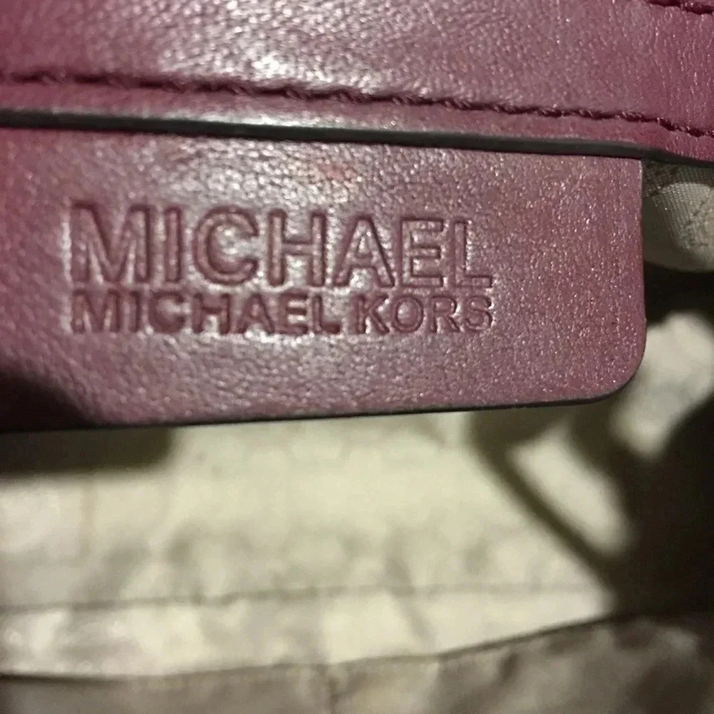 Michael kors Burgundy satchel leather bag - Picture 6 of 8